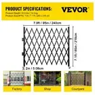 Steel Folding Security Gate 85in H x 95in W Expandable Scissor Door Padlock
