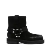 [3juin] 3juin Steve Buckle-strap Suede Boots 40 IT BLACK