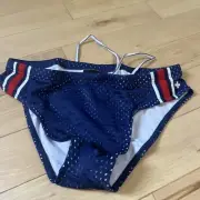 SPORTS MESH BIKINI, Andrew Christian, Navy, GREAT SWIM SUIT LARGE