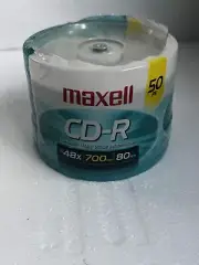 Maxwell CD-R 52X 700MB 80Min 50 Disc Pack-BRAND NEW **FACTORY SEALED