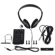 Electric Violin Silent Eq Pickup Piezo With Headphone And Plug Hole Cable Set Black