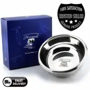 Haryali London Shaving Soap Bowl Cup Mug Stainless Steel Beard Shave Lather Bowl