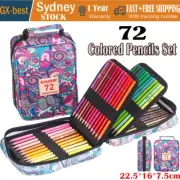 Colouring Pencils Set of 72 Colours with Zipper Case Colouring Book Art Drawing