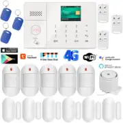 V02 WIFI 4G GSM TUYA APP Wireless Smart Home Security Burglar Alarm System+RFID