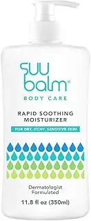 Suu Balm - Itch Relief Cream, Menthol & Ceramide Body Moisturiser - Itch Relief in 5 Minutes - Psoriasis, Dry, Sensitive Skin, Eczema Treatment 350 Milliliters