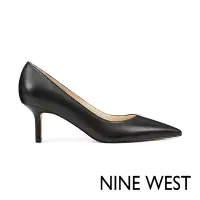 在飛比找Yahoo奇摩購物中心優惠-NINE WEST ARLENE小羊皮純色尖頭高跟鞋-黑色