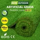 3 Rolls Mobi Outdoor Artificial Grass Synthetic Lawn 2mx5m Plastic Plant 40mm