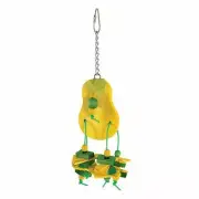 Featherland Paradise Hanging Bird Parrot Toy Green Yellow Pear w Beads / Small