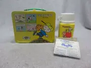 1980 PEANUTS Charlie Brown Green-Band LUNCHBOX & THERMOS Unused w/TAGS Cond#9.7