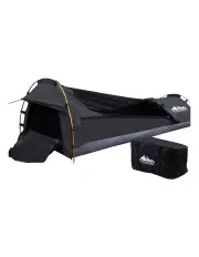 [Weisshorn] Camping Swag Single Biker Tent Free Standing Canvas Ripstop in Grey