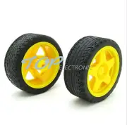 4PCS Small Smart Car Model Robot Plastic Tire Wheel 65x26mm for arduino