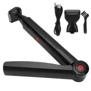 Electric Back Shaver For Men Long Handle Body Hair Removal Tool USB Recharge