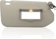 Passenger Right Side Sun Visor Replacement Compatible with2013-2018 Pathfinder 2014-17 Infiniti QX60 and 2013 Infiniti JX35 with Lamp & Mirror Replaces 96400-9PB0A Color Beige