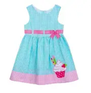 Counting Daisies Toddler Girls 1-Piece Aqua Cupcake Dress Size 2T