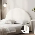 Oikiture Headboard Queen Double King Single Size Bed Head Bedhead White Boucle