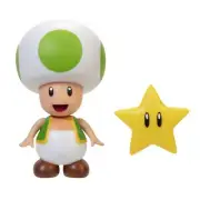 Nintendo Green Toad Figure, 4" / 10cm Posable Articulated Action Figure with ...