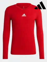 adidas Red Teamwear Base Layer Long Sleeve Top (134021) | $46