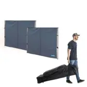 2x Adventure Kings Gazebo Side Wall 2.85x2.85m + 6x3m Wheeled Gazebo Bag