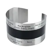 4Pcs Wine Bottle Digital Thermometer Bracelet Reader Metal LCD Stainless Steel Sleeve