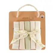 5pcs Baby Feeding Towel Natural Organic Cotton Baby Washcloths Handkerchief