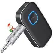 Bluetooth AUX Adapter for Car, Noise Reduction Bluetooth Receiver All Black