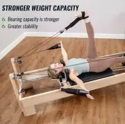 PROFLEX Wooden Pilates Reformer Machine Folding Stretch Exercise Workout Bed