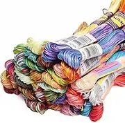 Embroidery Threads Embroidery Threads 40 Variegated Colors Set Gassed Mercerized Egyptian Cotton Embroidery Floss 8 Meters Skein Cross Stitch Thread.