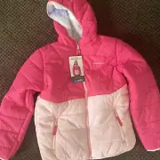 Eddie Bauer Girls' Youth Reversible Plush Jacket - Pink Size Large 14/16 NWT!
