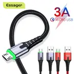 ESSAGER LED光環USBC型3.0快速充電移動充電線適用於SMASUNG小米充電線