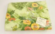 Vintage 70s Lady Pepperell Blanket 72 x 84 Floral Yellow Orange Made in USA