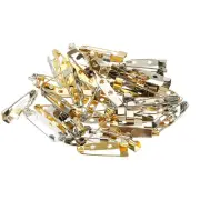 50Pcs Badge Pins, 25mm Safety Pins Bar Name Tag Pin Bulk, Colorful