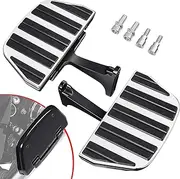 Benlari Passenger Floorboards Motorcycle Footboards with Mount Bracket Kits Compatible with Harley Davidson Touring Road King Street Glide Road Glide Electra Glide 1993-2024 Style3(Black）