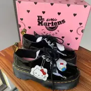 DR MARTENS HELLO KITTY 1461 QUAD PLATFORM 3-hole Martin boots Size 8.5 New