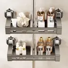 Bathroom Shower Shelf Toiletry Storage Rack Multiuse Slide Bar Shelf
