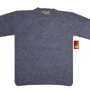 WOMEN HANDMADE ANDEAN ALPACA SOLID GRAY SWEATER SZ L