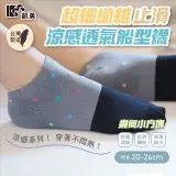在飛比找遠傳friDay購物優惠-【凱美棉業】MIT台灣製超細纖維止滑涼感透氣船型襪-幾何小方