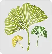 FINGERINSPIRE Ginkgo Leaf Stencil 11.8x11.8inch Plastic Gingko Leaves Drawing Painting Stencils Templates Sets for Painting, Baking, Crafts, Walls, Furniture