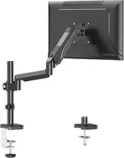 MOUNTUP Single Monitor Mount fits 13-32" Computer Screen, Heavy Duty Single Monitor Desk Mount Hold up to 19.8lbs, Height Adjustable Full Motion Gas Spring Monitor Arm, VESA Mount 75x75/100x100