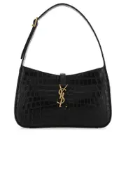 Saint Laurent Le 5 a 7 in Crocodile-Embossed Shiny Leather