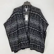 Chico's Dazzling Decoration Lyndie Cardigan Sweater Women's 0 Black Fair Isle