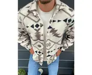 2024 New Summer Men's Shirts Men's Printed Plaid Shirts Men's Casual Jackets