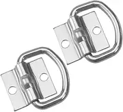 2pcs Truck Lashing Ring Rv Tie Down Anchors Truck Bed Anchors D-Ring Tie Downs D Ring Tie Down Anchor Stainless Steel d Ring Utility Trailer Accessories Trailer Hook Ring