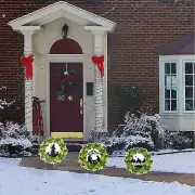 Nativity Wreath Yard Stakes, Christmas, Party Decor, 3 Pieces