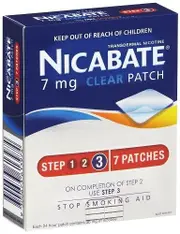 Nicabate Clear Patch Quit Smoking Step 3 7mg 7 Patches