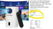 Mini Projector with WiFi and Bluetooth, Portable Projector 4K 1080P MSRP $99.99