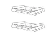 2PK Bartender Chrome Plate Undershelf 4-Rail Stemware Rack Organiser Silver
