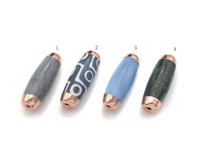 Large Natural Tibetan Agate Barrel Shape Spacer Beads, sku#U1003