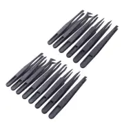 6/8 Pieces Plastic Anti static Tweezers Set for Electronic Components