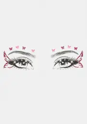 Won't Be Overlooked Butterfly Face Stickers
