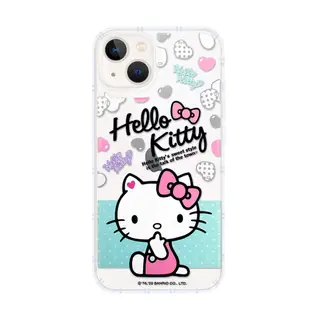 【Hello Kitty】iPhone 13 (6.1吋) 氣墊空壓手機殼(贈送手機吊繩)